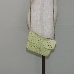 CHANEL Matelasse Chain Shoulder Bag Lamb Skin LIme Green Silver CC Auth 140123V